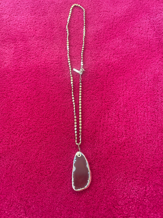 Collier Long avec Pendentif en Ambre